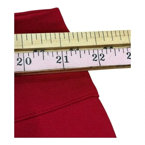 Laura Plus Petites Skirt Womens 20 Petite Red Pencil Lined Stretch Back Zip - Picture 3 of 7